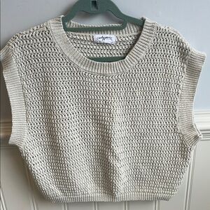 Carly Jean Los Angeles Cream Sweater Vest